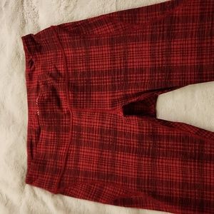 Outdoor Voices Red Plaid Leggings med